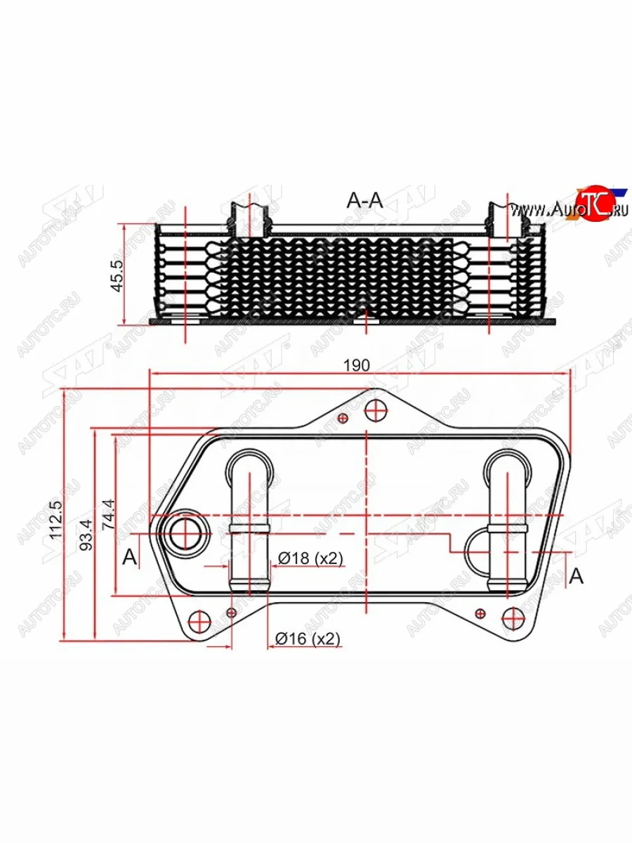 Радиатор масляный AUDI A3 03-SKODA OCTAVIA 04-SUPERB 08-VOLKSWAGEN GOLF 03-JETTA 05-PASSAT 05- SAT ST-02E409061B  в Керчи Республика Крым