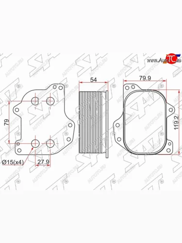 Радиатор масляный AUDI A1 10-A3 12-A4 15-A5 16-Q2 16-Q3 11-SKODA OCTAVIA 13-RAPID 12-VOLKSWA SAT ST-03N117021