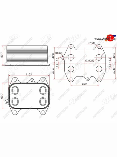 Радиатор масляный AUDI A1 10-A3 03-A4 07-A5 07-A6 11-Q3 11-Q5 08-SKODA FABIA 07-OCTAVIA 04- SAT ST-03L117021C