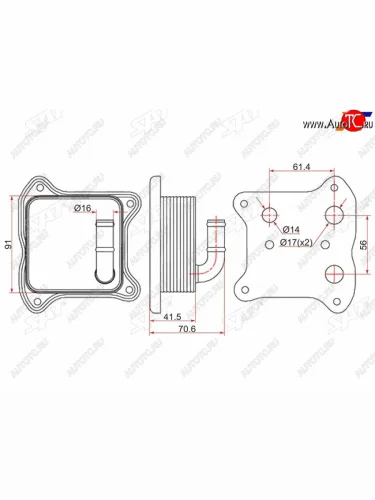 Радиатор масляный AUDI A1 10-A3 03-SKODA FABIA 07-OCTAVIA 04-RAPID 12-VOLKSWAGEN JETTA 10-POLO SAT ST-03F117021A