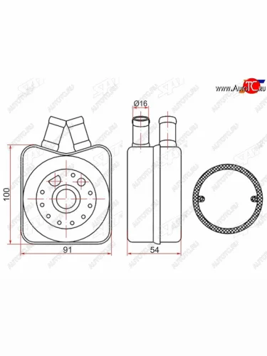 Радиатор масляный AUDI A4 94-00A6 94-05SKODA OCTAVIA 96-10VOLKSWAGEN PASSAT 96-00 SAT ST-078117021A