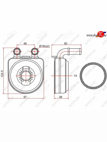 Радиатор масляный CITROEN BERLINGO 96-C5 00-PEUGEOT 206 98-407 04-PARTNER 96-                    SAT ST-1103.N0