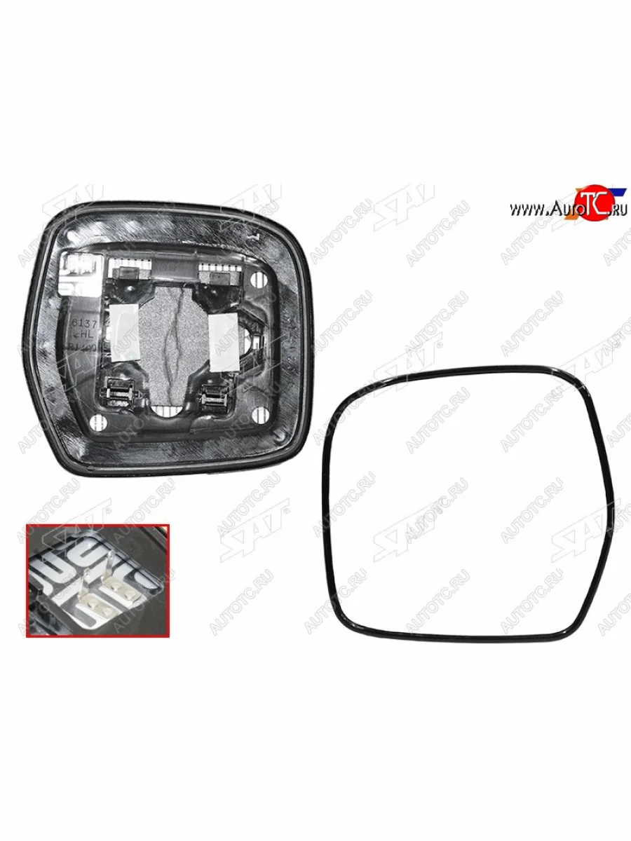 Левое полотно зеркала (с обогревом) SAT  Toyota Land Cruiser Cygnus (1998-2003) j100  в Самаре Самарской области