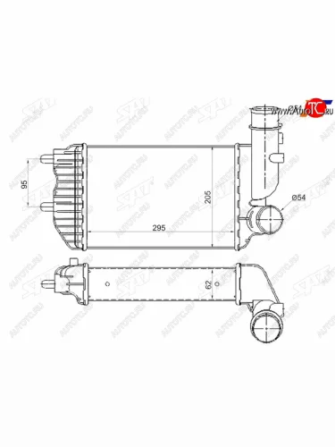 Интеркулер CITROEN JUMPERFIAT DUCATOPEUGEOT BOXER 94-06 SAT ST-1307012080