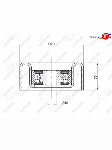 Ролик приводного ремня обводной CITROEN C4MMC ASXLANCEROUTLANDER (02.2012-) 1,82,0 SAT ST-1341A051