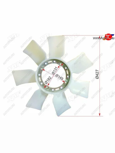 Крыльчатка вентилятора TOYOTA 1-2JZGE,1-2JZFSE SAT ST-16361-46040