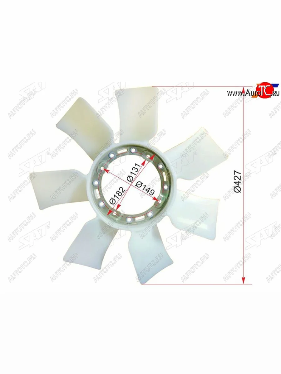 Крыльчатка вентилятора TOYOTA 1-2JZGE,1-2JZFSE SAT ST-16361-46040  в Самаре Самарской области