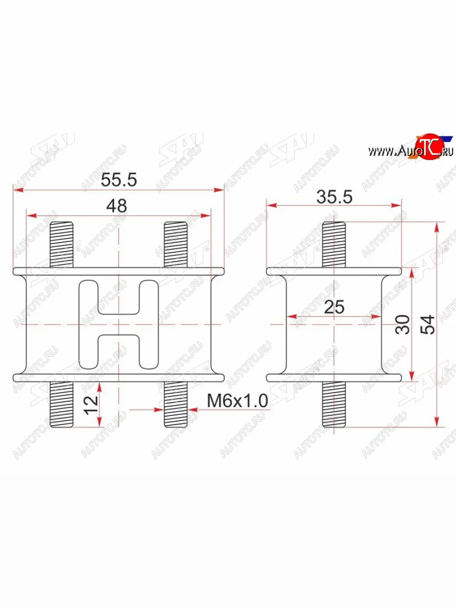 Крепление глушителя TOYOTA LAND CRUISERDYNAHIACE SAT ST-17567-61030  в Самаре Самарской области