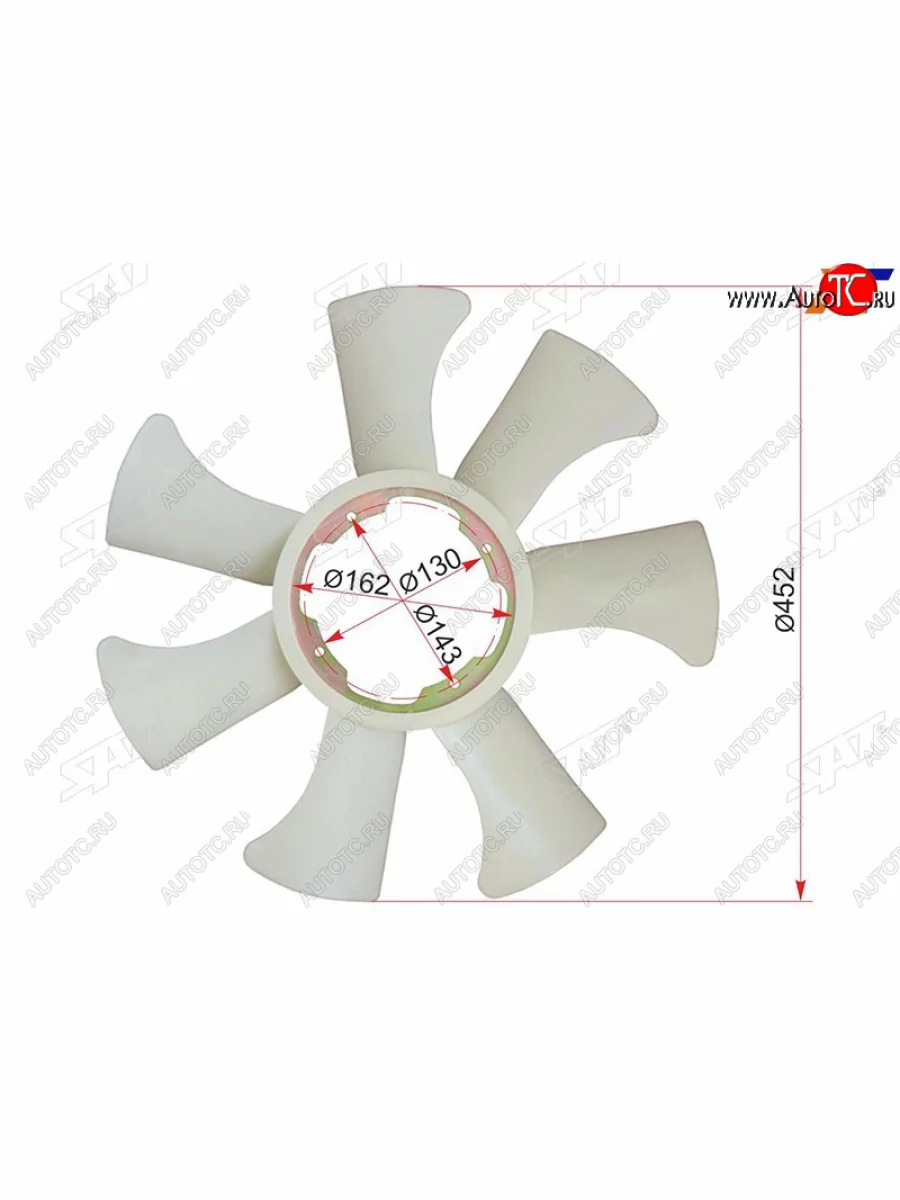 Крыльчатка вентилятора NISSAN PATROL Y60, SAFARI Y60, TERRANO D21, TERRANO2 R20, MISTRAL R20, DATSUN SAT ST-21060-03J00  в Самаре Самарской области