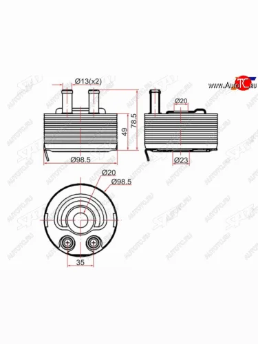 Радиатор масляный NISSAN NAVARA 05-PATHFINDER 04-13 SAT ST-21305-EB300