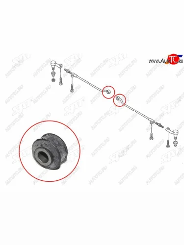 Сайлентблок Chevrolet Lanos 05-09  Daewoo Lanos 97-08  Nexia 94-16  ЗАЗ Ланос 08-16 SAT ST-7848282B