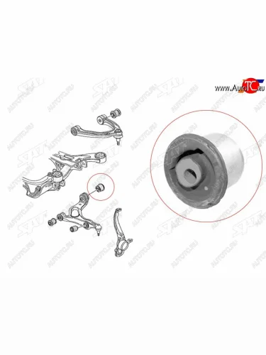 Сайлентблок Audi Q7 05-15  Volkswagen Touareg 02-10  Porsche Cayenne 02-10 SAT ST-7L0407182C