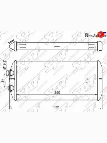 Радиатор отопителя салона CITROEN BERLINGO 08-PEUGEOT PARTNER 08- SAT ST-87-0002