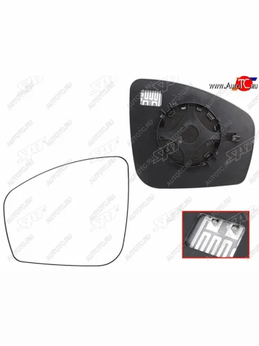 Левое полотно зеркала (с обогревом) SAT Nissan Almera  3 G15 (2012-2019) седан