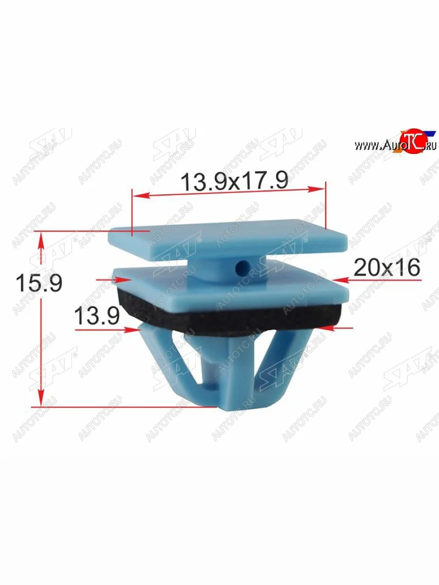 Клипса молдинга кузова HYUNDAIKIA (1 шт.) SAT ST-M12576  в Самаре Самарской области