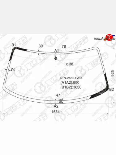 Стекло лобовое Volkswagen Transporter 90-03  Caravelle 90-03  Multivan 90-03 XYG STN-VAN LFW/X