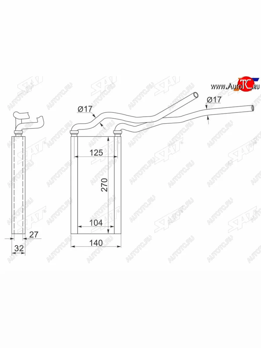 Радиатор отопителя салона TOYOTA MARK II #X11#ALTEZZAVEROSSALEXUS IS200 00-04 SAT ST-TY15-395-0  в Керчи Республика Крым