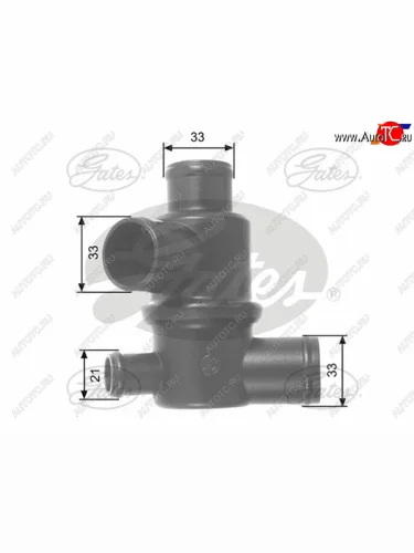 Термостат VAZ 21082109 87 градусов GATES TH14687