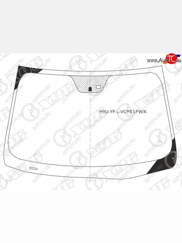 Стекло лобовое (Датчик дождя) Hyundai Sonata 09-14 XYG HYU-YF-L-VCPS LFW/X