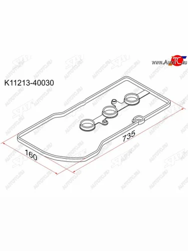 Прокладка клапанной крышки TY 1KR-FE, 04- BeltaPassoVitz KGC1#KSP9# SAT K11213-40030