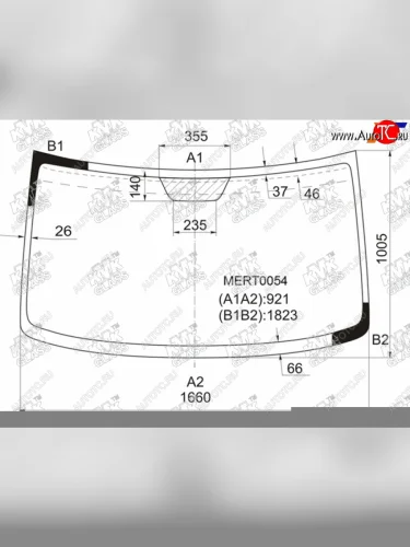 Стекло лобовое (Высокая крыша) Mercedes-Benz Sprinter 95-06 / Sprinter classic RUS 13-18 / Volkswage KMK MERT0054, mert0054 KMK MERT0054
