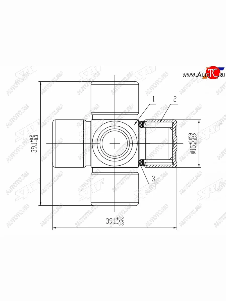 Крестовина рулевая SAT ST-1539  в Самаре Самарской области
