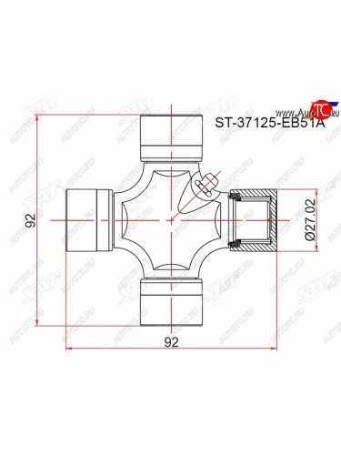 Крестовина NISSAN NAVARA 05-PATHFINDER 05-13TOYOTA HILUX GGN## 05-12FORTUNER ##N## 06-            SAT ST-37125-EB51A