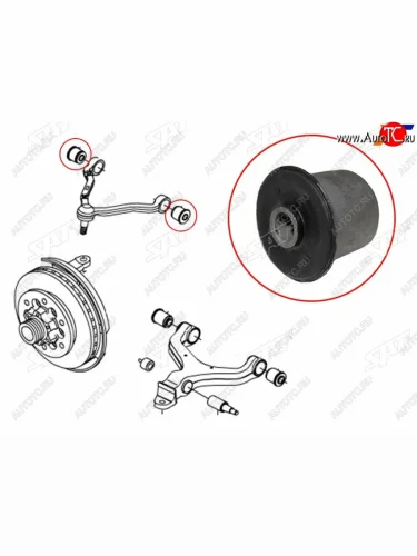 Сайлентблок SsangYong Actyon 05-10  Actyon Sports 06-12  Kyron 05-16  Rexton 07-12 SAT ST-44412-08000