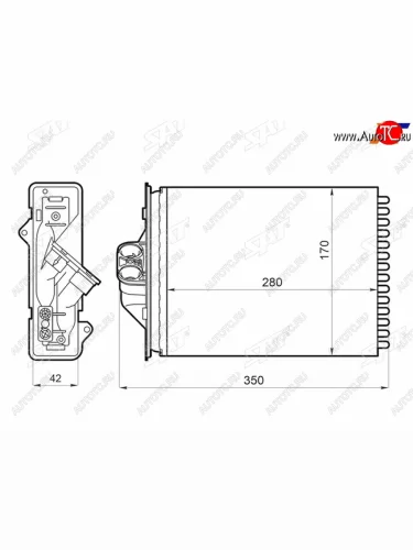 Радиатор отопителя салонаCHRYSLER VOYAGERTOWN&COUNTRYDODGE CARAVAN  03-08 SAT ST-CR10-395-0