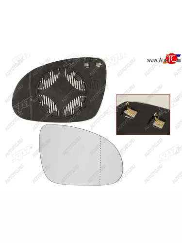 Правое полотно зеркала (с обогревом) SAT Volkswagen Passat B6 седан (2005-2011)