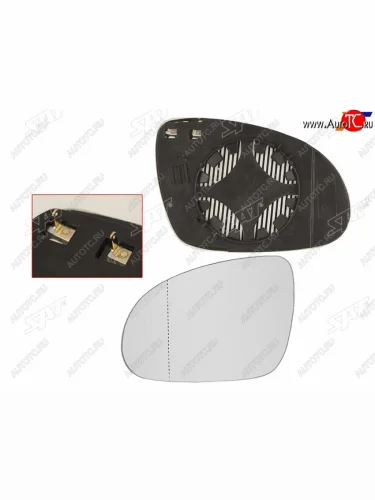 Левое полотно зеркала (обогрев) SAT Volkswagen Passat  B6 (2005-2011) седан, универсал