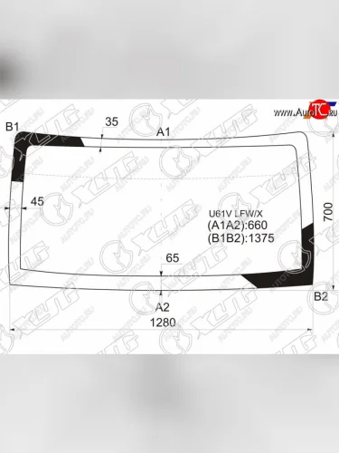 Стекло лобовое Mitsubishi Minicab 99-14  Town Box 99-11 XYG U61V LFW/X