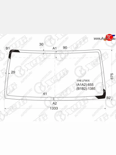 Стекло лобовое Suzuki Carry Truck 99-13  Every 99-05 XYG YH6 LFW/X