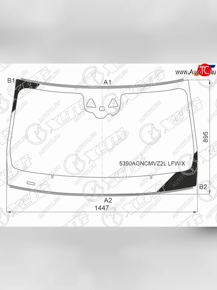 Стекло лобовое (две камеры, датчик дождя, молдинг) XYG  Mercedes-Benz CLS class (2017-2025) C257 (зеленое)  в Керчи Республика Крым