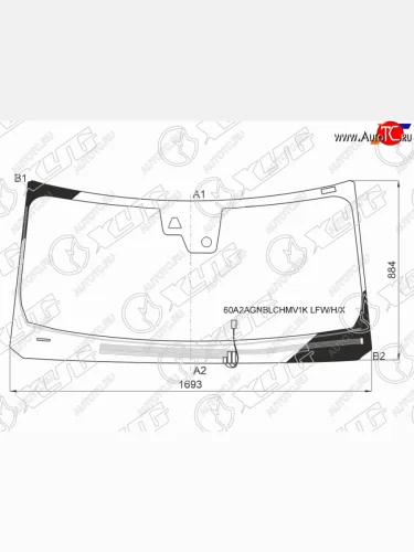 Стекло лобовое (Обогрев щеток Камера Датчик дождя) Infiniti QX80 14-18 XYG 60A2AGNBLCHMV1K LFW/H/X