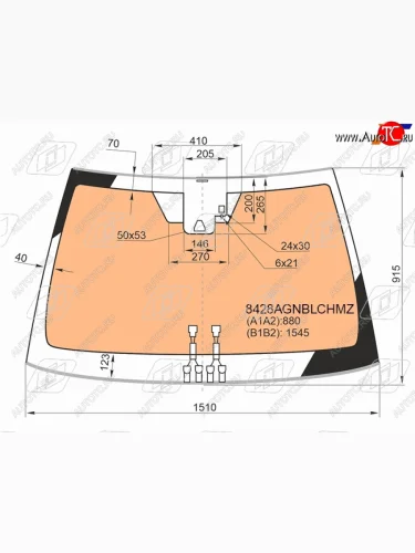 Стекло лобовое (обогрев полный, камера, датчик дождя, молдинг) FUYAO (зеленое) Toyota Camry XV70 дорестайлинг (2017-2021)