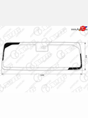 Стекло лобовое (антенна, камера, молдинг) XYG (зеленое) Jeep Wrangler  JL (2018-2024) 3 дв. дорестайлинг