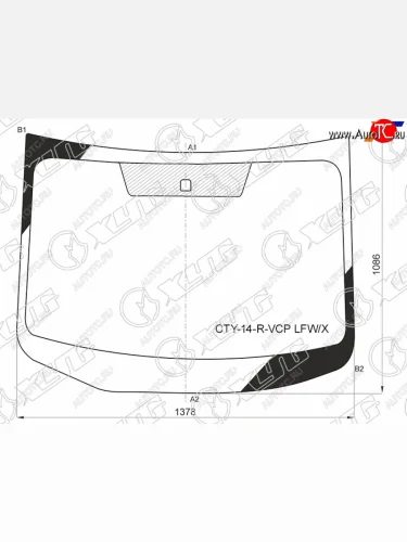 Стекло лобовое Honda Grace 14-20 XYG CTY-14-R-VCP LFW/X