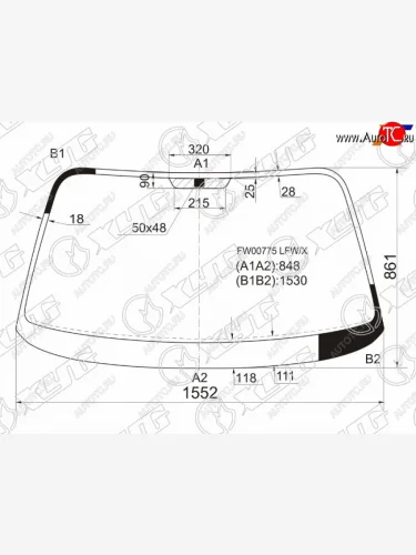 Стекло лобовое Hyundai Sonata 93-98 XYG FW00775 LFW/X