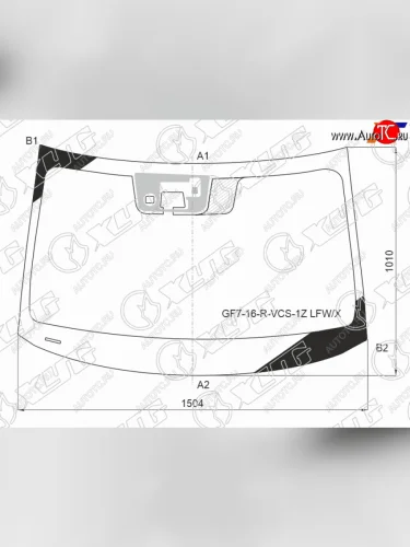 Стекло лобовое (камера, датчик дождя) XYG (зеленое) Mitsubishi Outlander GF 3-ий рестайлинг (2018-2022)