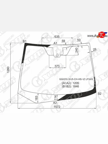 Стекло лобовое (Одна камера Место под датчик запотевания) Toyota Alphard (H30) 17-23                XYG GGH30-18-R-CH-HS-1Z LFW/X