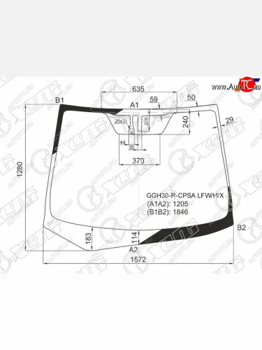 Стекло лобовое (Антенна Датчик дождя) Toyota Alphard (H30) 15-23                                    XYG GGH30-R-CPSA LFW/H/X
