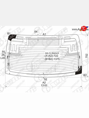 Стекло заднее (Цвет зеленый Обогрев Антенна) Lexus GS 11-20  GS F 15- XYG GS-12 RW/H/X