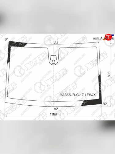 Стекло лобовое (Две камеры) Suzuki Alto 14-21                                                        XYG HA36S-R-C-1Z LFW/X