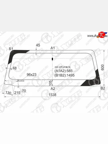 Стекло лобовое HUMMER H3 05-10 XYG H3-VP LFW/X