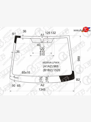 Стекло лобовое Chevrolet Meriva 04-12  Opel Meriva 03-10 XYG MERIVA LFW/X