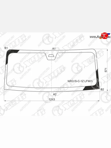 Стекло лобовое (Одна камера) Mazda Flair Crossover 14-20  Suzuki Hustler 14-19                      XYG MR31S-C-1Z LFW/X