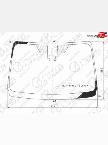 Стекло лобовое (Одна камера) Toyota Porte 12-20  Spade 12-20 XYG NCP141-R-C-1Z LFW/X