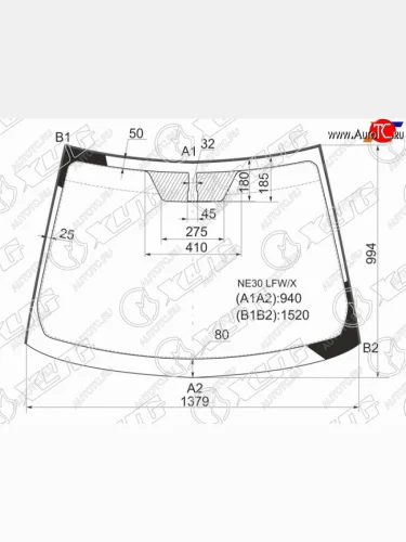 Стекло лобовое Toyota Auris 06-12  Blade 06-12 XYG NE30 LFW/X