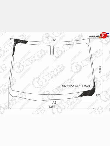 Стекло лобовое Nissan AD 16-  Wingroad 05-18  Mazda Familia 17-18  Mitsubishi Lancer Japan 17-19 XYG NI-Y12-17-R LFW/X